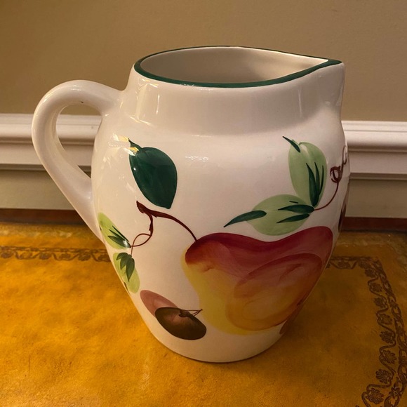 Vintage Hand Painted Large Italian Pitcher - Picture 3 of 5